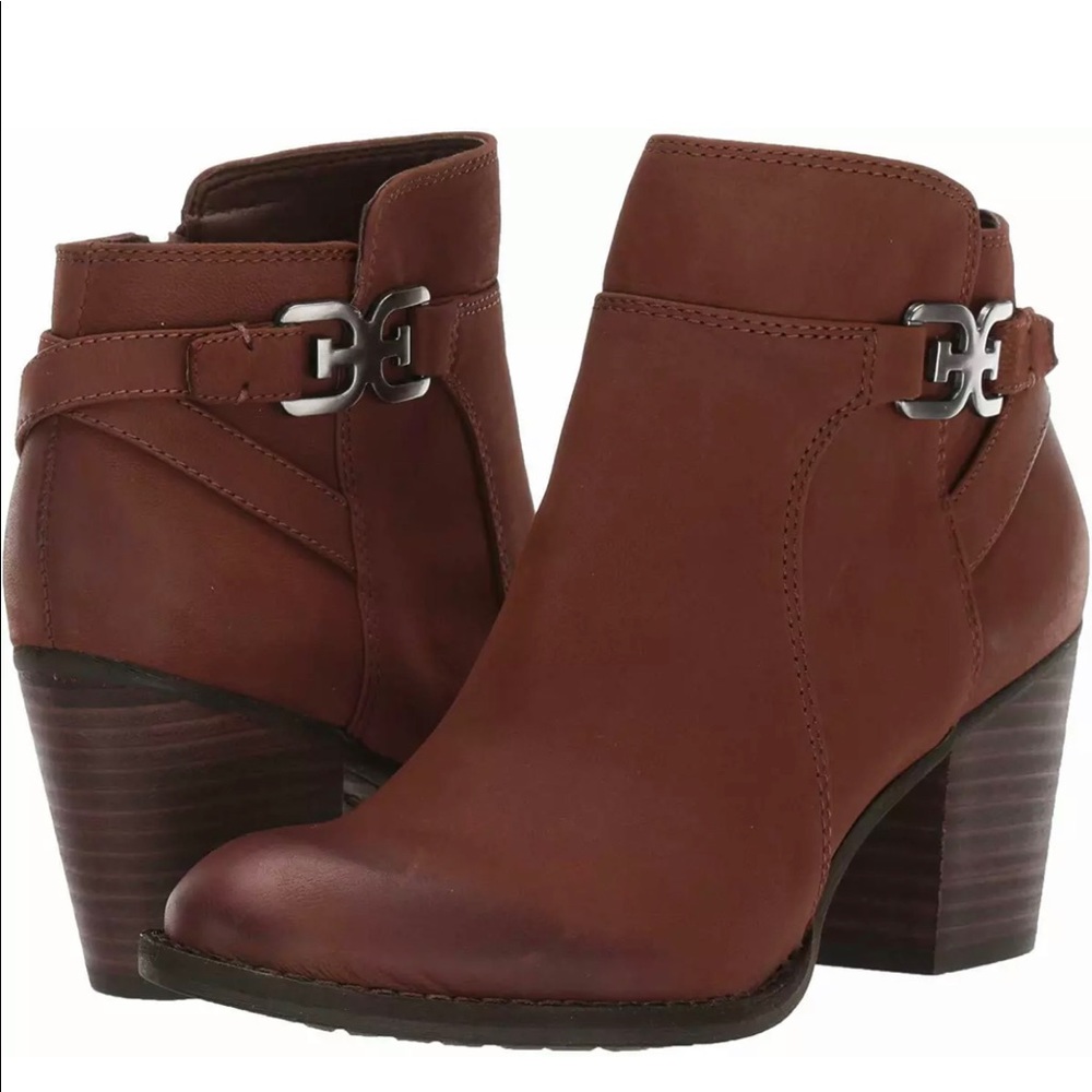 Sam Edelman Brown Leather Ankle Bootie Size 9 New